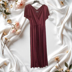 Koh Koh Burgundy Maxi Long Dress Choir/Band Performance Special Occasion Wm 3X